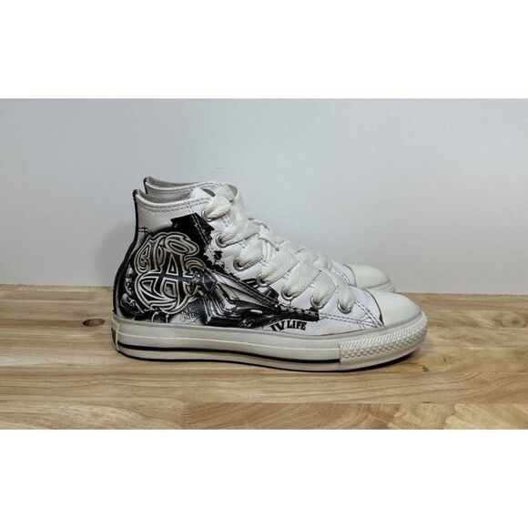 Converse CT Hiphop BFT Hi Los Angeles Lowrider Women’s Size 6 Fat Tongue White - Picture 1 of 9